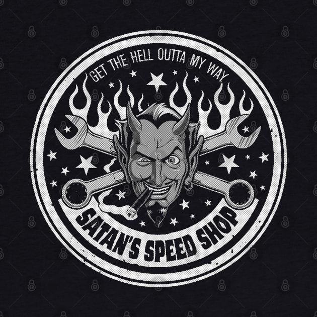 Satan's Speed Shop by CosmicAngerDesign